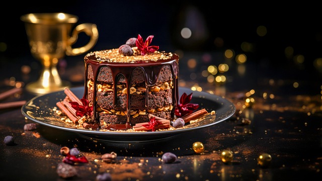 Free ai generated chocolate cake illustration