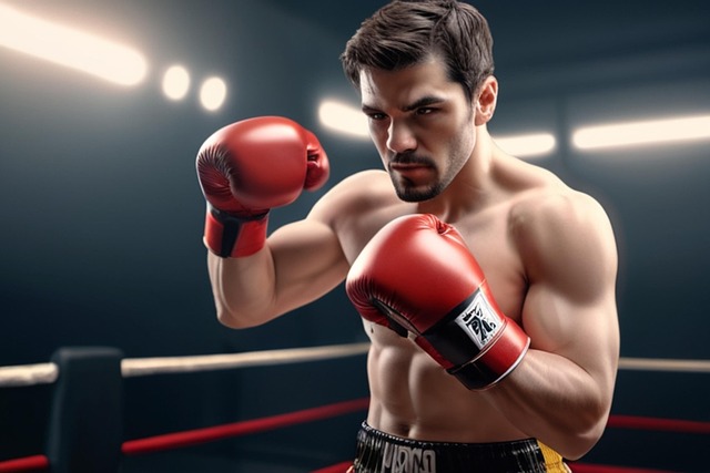Download free HD stock image of Ai Generated Boxer Free ai generated boxer champion illustration
