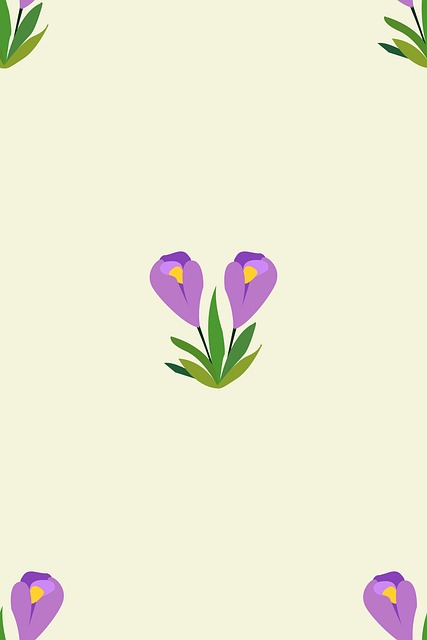 Free flowers pattern wallpaper vector