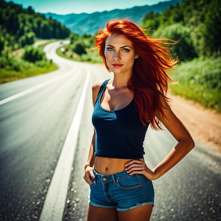 Download Woman Road Walking Royalty Free Stock Illustration Image