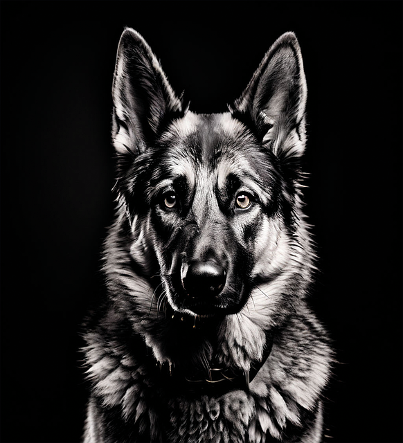 Free ai generated german shepherd dog illustration