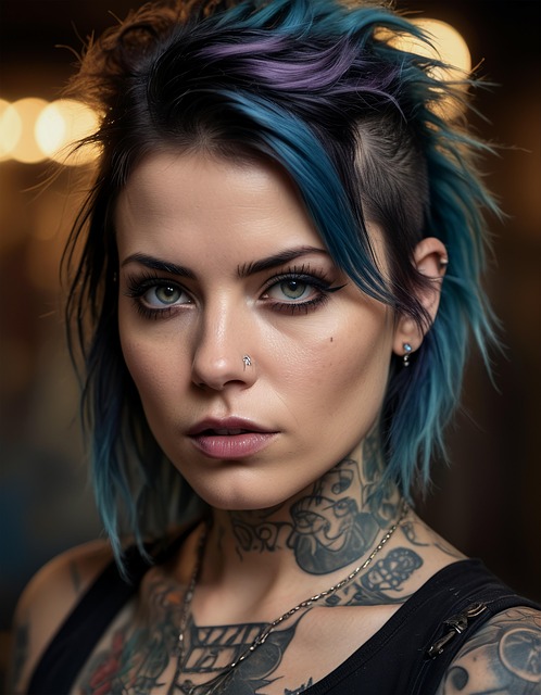 Free ai generated woman tattoos illustration