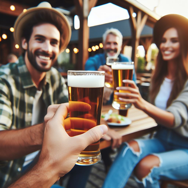 Free ai generated beer cheers illustration