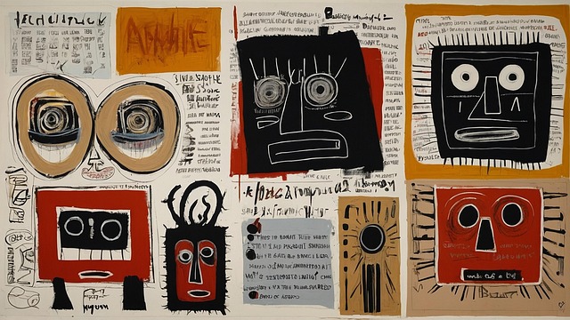 Ai Generiert, Gekritzel, Kunst, Collage
