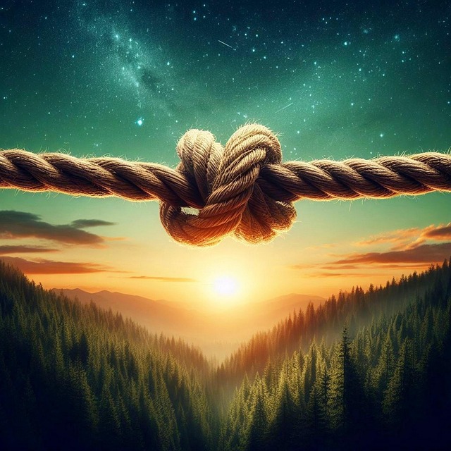 Free ai generated rope forest illustration