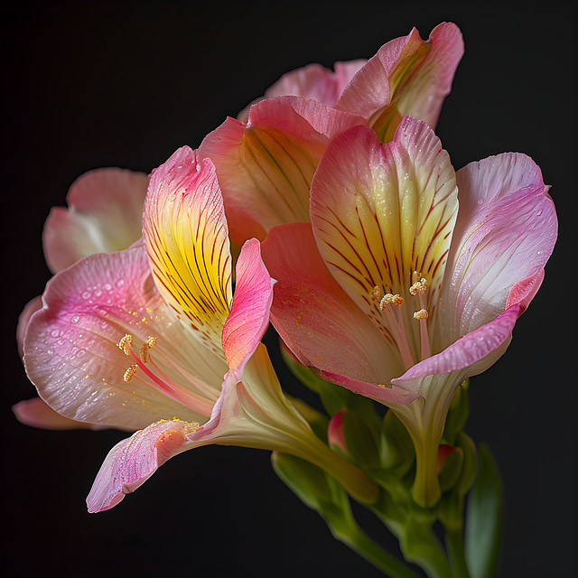 Free ai generated freesia flowers illustration