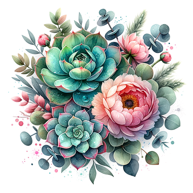 Download free HD stock image of Ai Generated Succulents Free ai generated succulents flower illustration