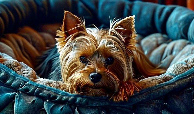 Free ai generated yorkie dog illustration