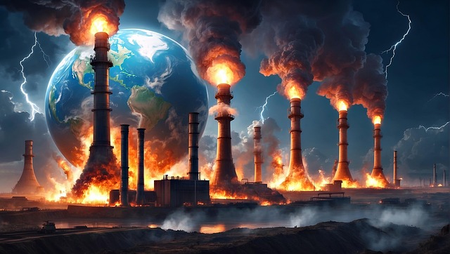 Free industry smoke toxins illustration