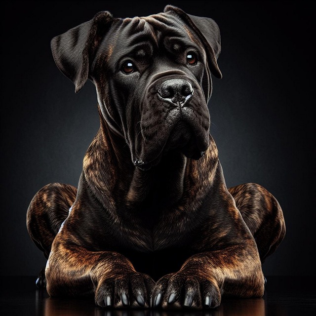 Free ai generated dog carne corso illustration