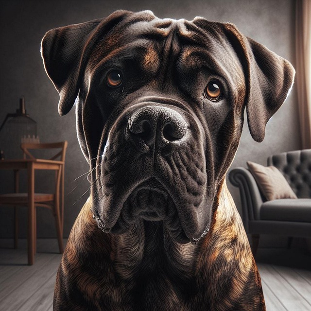 Free ai generated came corso dog illustration
