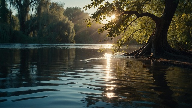 Download free HD stock image of Ai Generated Lake Free ai generated lake nature illustration