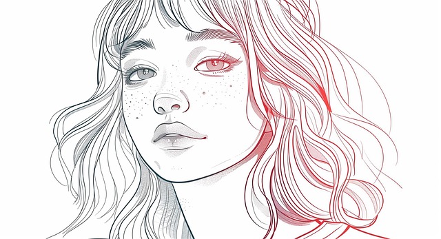 Free ai generated woman portrait illustration