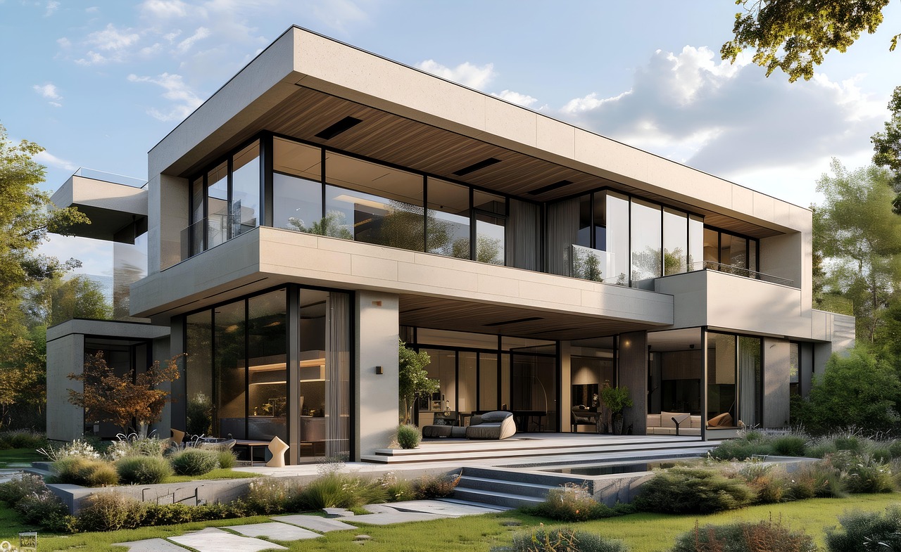 Download free HD stock image of Beautiful House Free beautiful house modern illustration