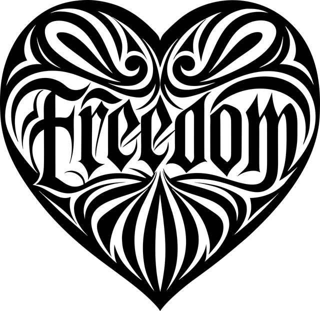 Free ai generated freedom heart vector