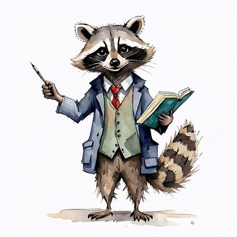 Free Ai Generated Raccoon illustration and picture