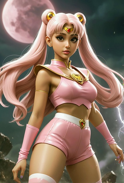 Free ai generated girl face illustration