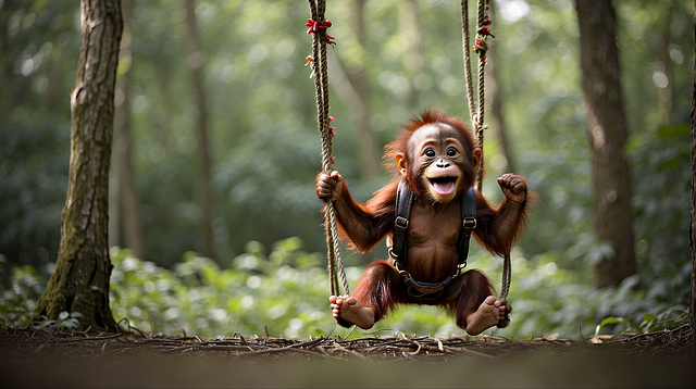 Free baby orangutan orangutan monkey illustration
