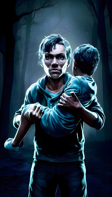 Free man together horror illustration