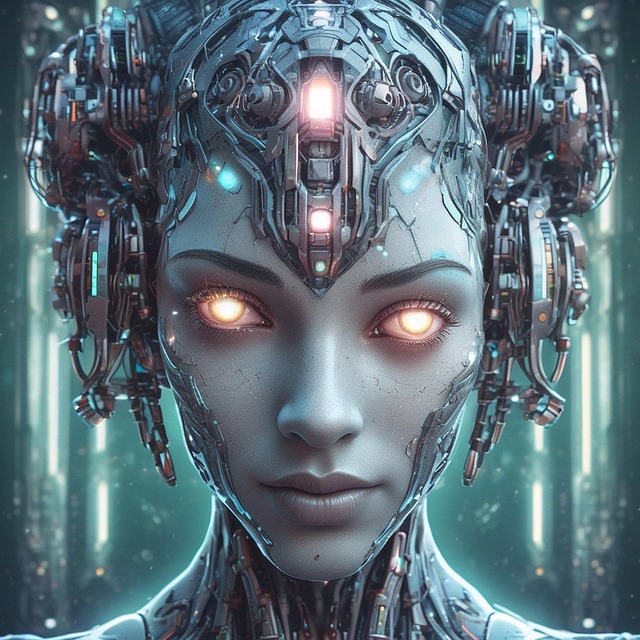 Free ai generated woman robot illustration