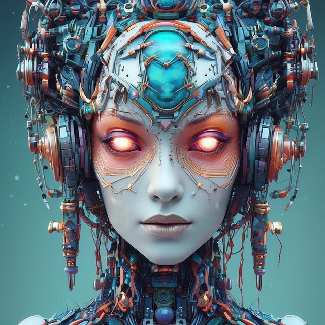 Free ai generated woman robot illustration