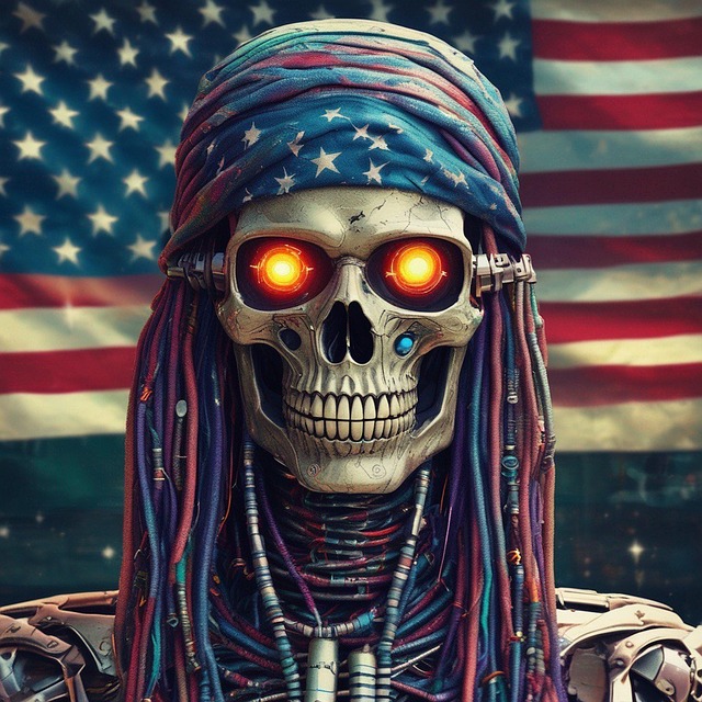 Download free HD stock image of Ai Generated Robot Free ai generated robot skeleton illustration