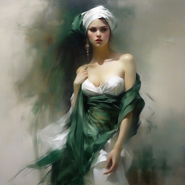 Free ai generated woman dress illustration