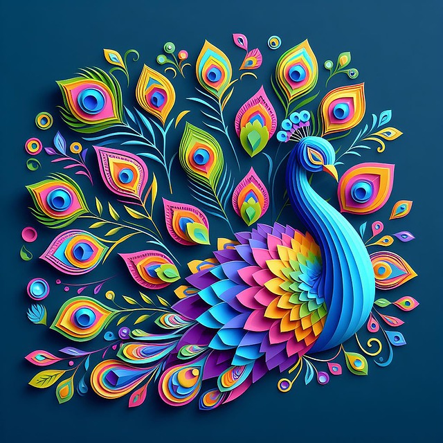 Free ai generated bird origami illustration