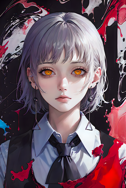 Free ai generated girl demon illustration