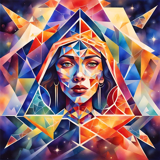 Download free HD stock image of Ai Generated Woman Free ai generated woman cubist illustration