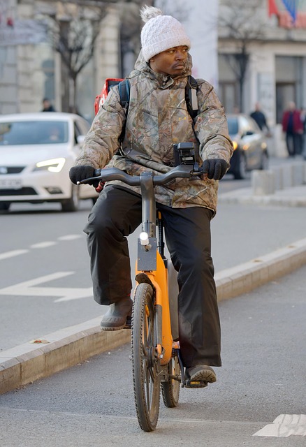 Free Man Bicyclist photo and picture