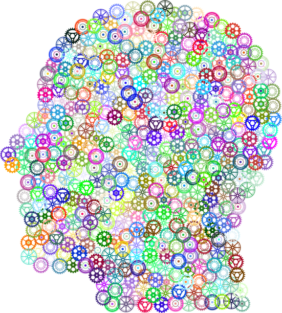 Free man cogs gears vector