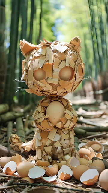 Free cat eggshells animal illustration