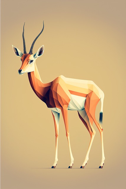 Free ai generated antelope springbok illustration