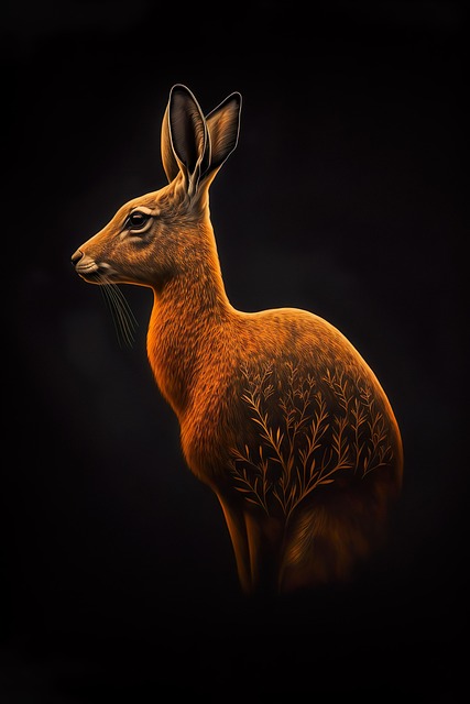 Free ai generated hare rabbit illustration