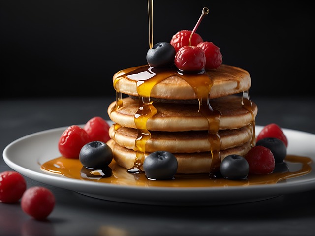 Free ai generated pancake breakfast illustration