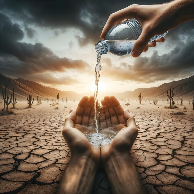 Free ai generated dry desert illustration