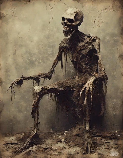 Free ai generated skeleton corpse illustration