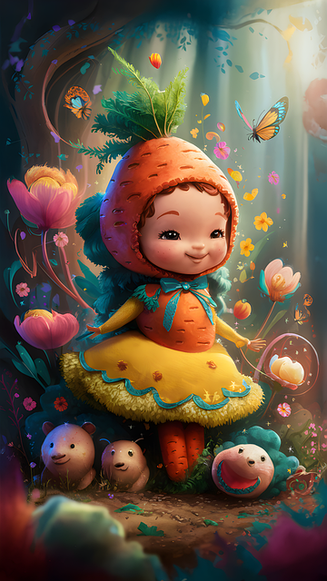Free ai generated girl costume illustration