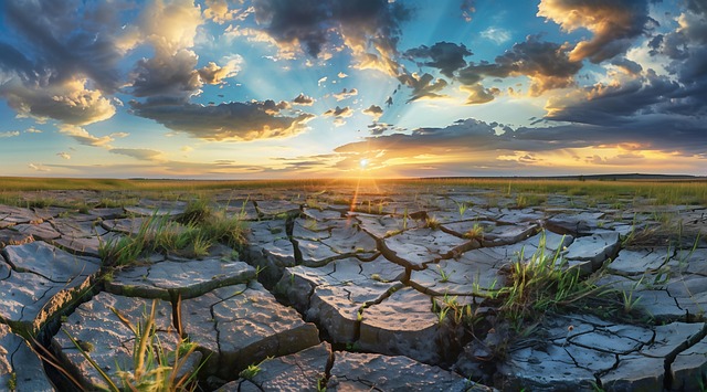Free ai generated sunrise soil illustration