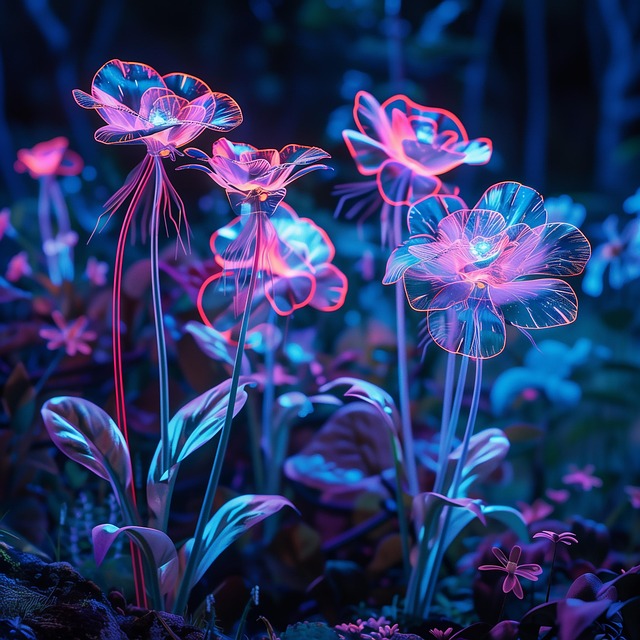 Free ai generated flowers foliage illustration