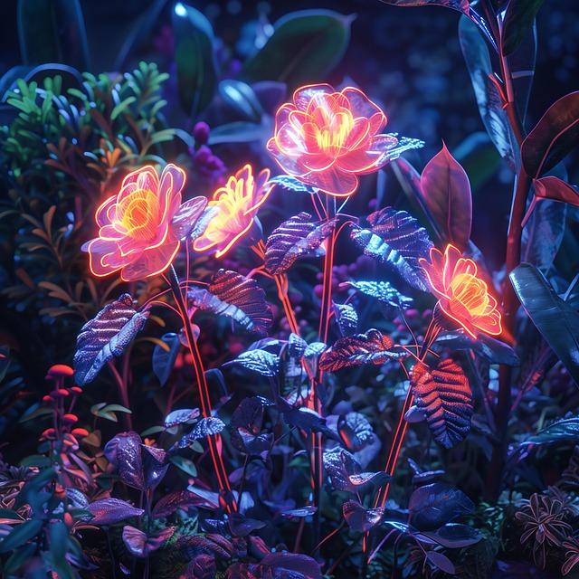 Free ai generated flowers foliage illustration