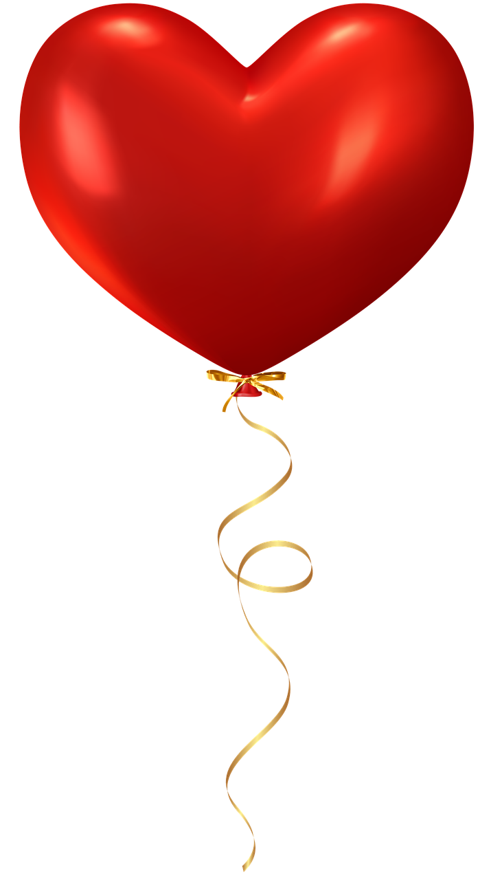 Red Heart Balloon Clipart