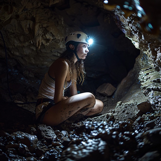 Free ai generated cave caving illustration