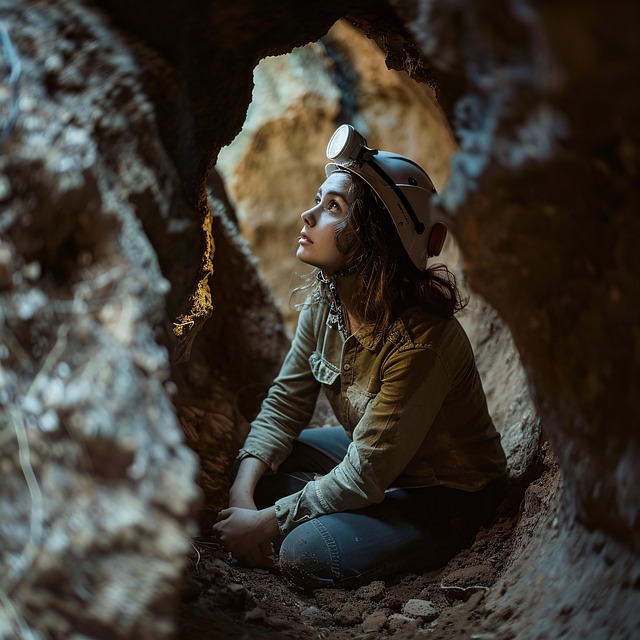 Free ai generated cave caving illustration