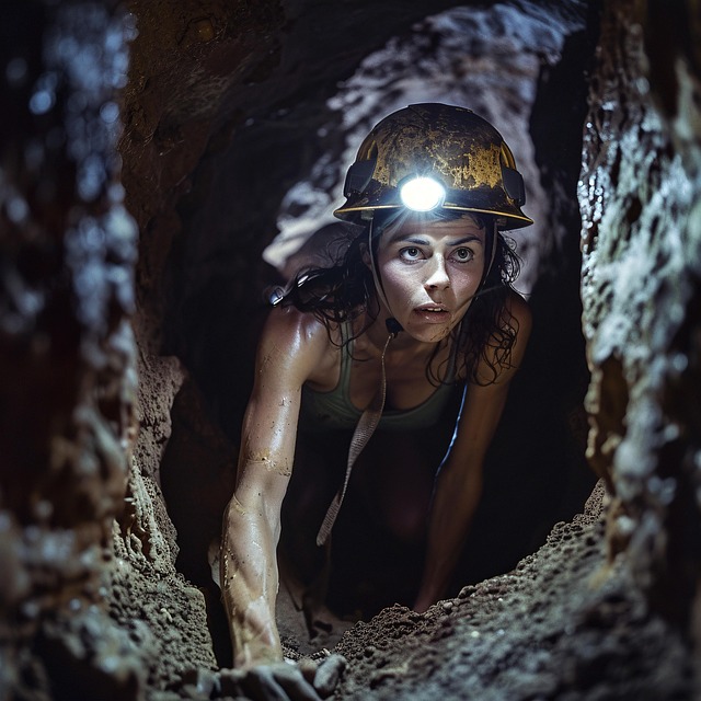 Free ai generated cave caving illustration