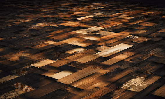 Geométrico, Piso De Madera, Madera