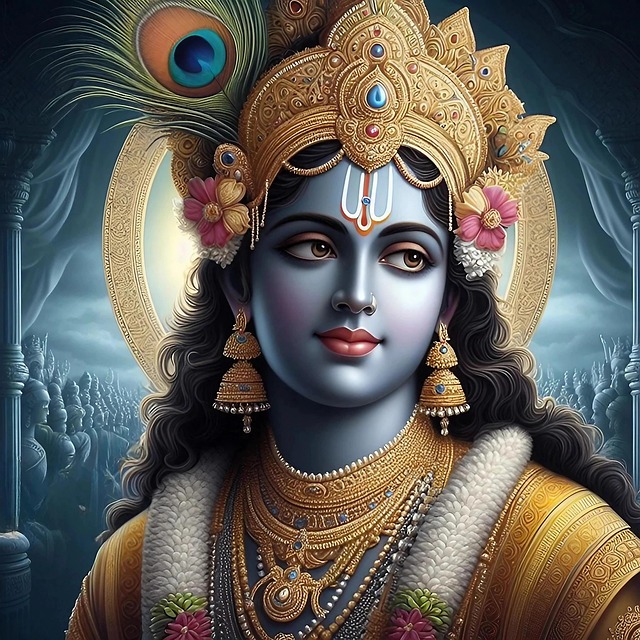 Free god krishna india illustration