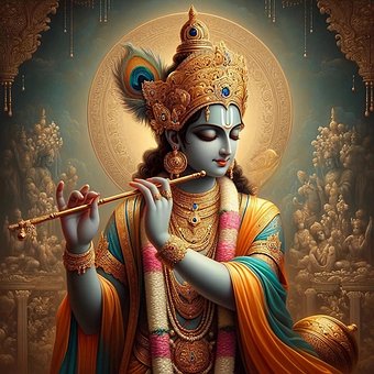 Free God Krishna illustration and picture