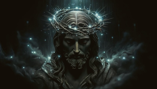 Free jesus crown of thorns intense illustration